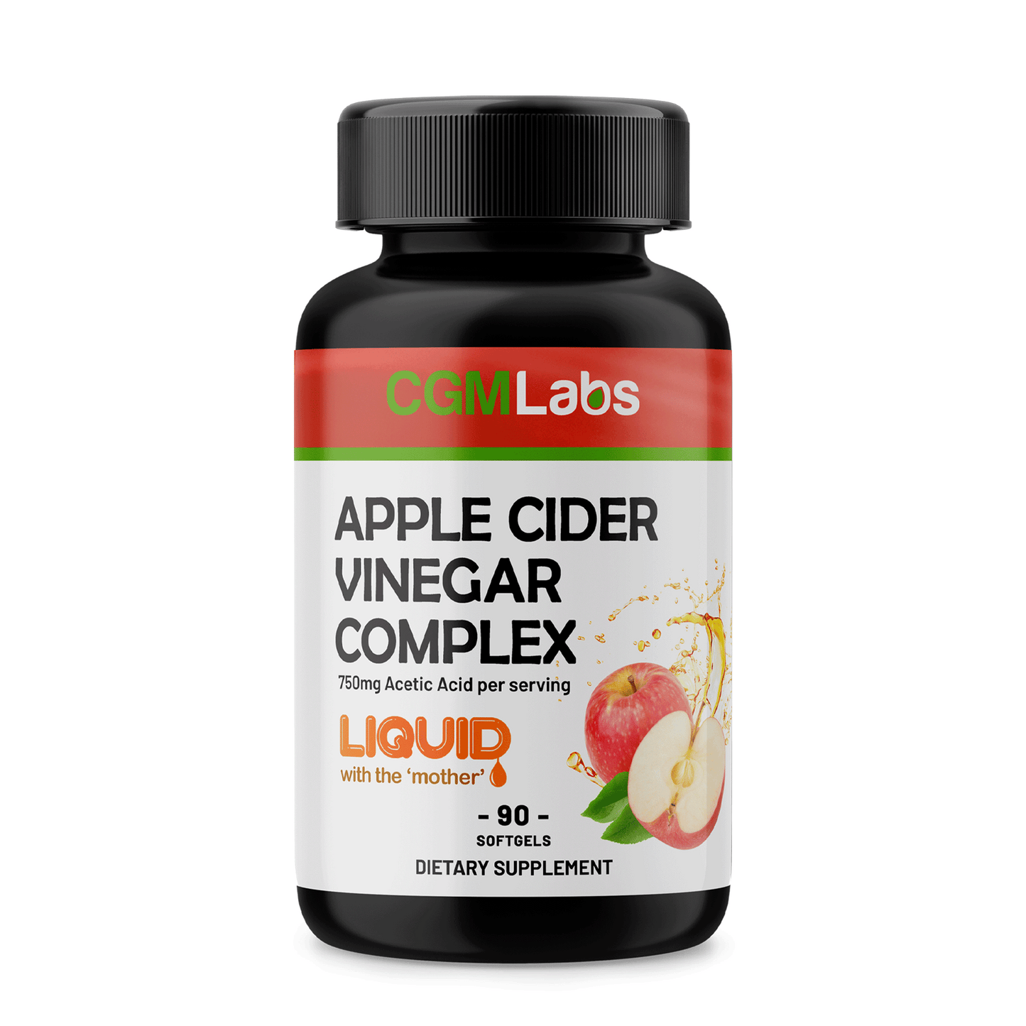 Liquid Apple Cider Vinegar in Softgels- Weight Control, Detox, Digestion - High Bioavailability, The Most Advanced Apple Vinegar Yet! (180)