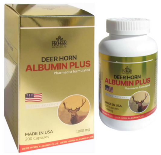 Pro Herb labs 녹용 알부민 플러스 Deer Horn Albumin Plus 1000 mg 200 캡슐