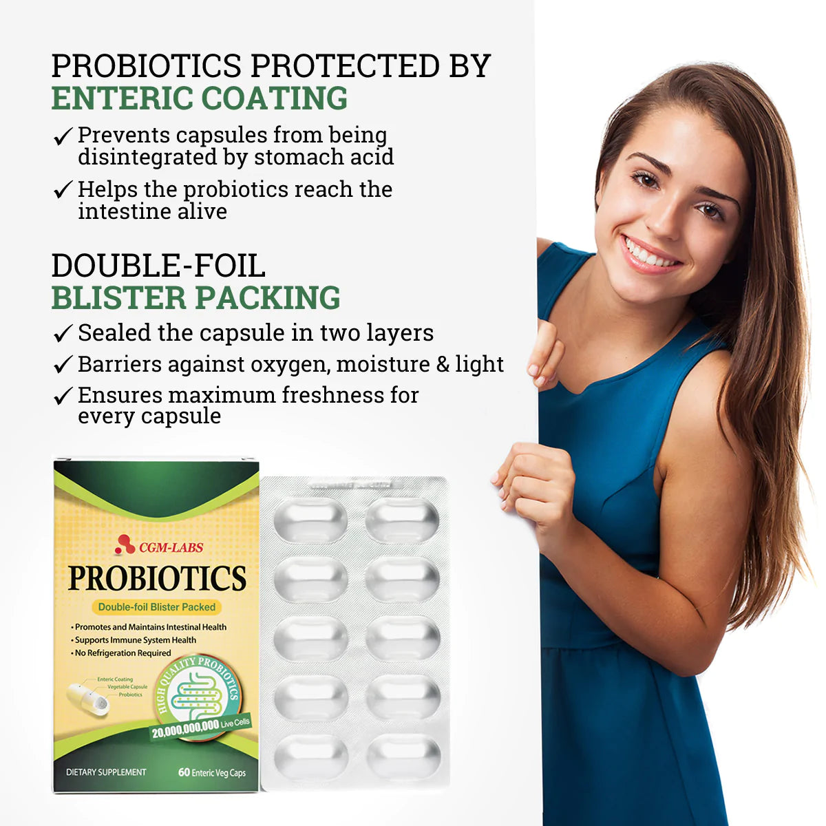 CGM Labs - Probiotics  프로바이오틱스 200억 유산균 60Count