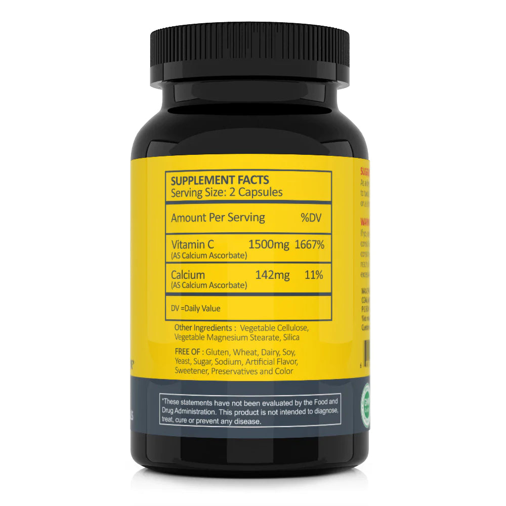 CGM Labs- Non Acidic Vitamin C 1500mg - 100 Count