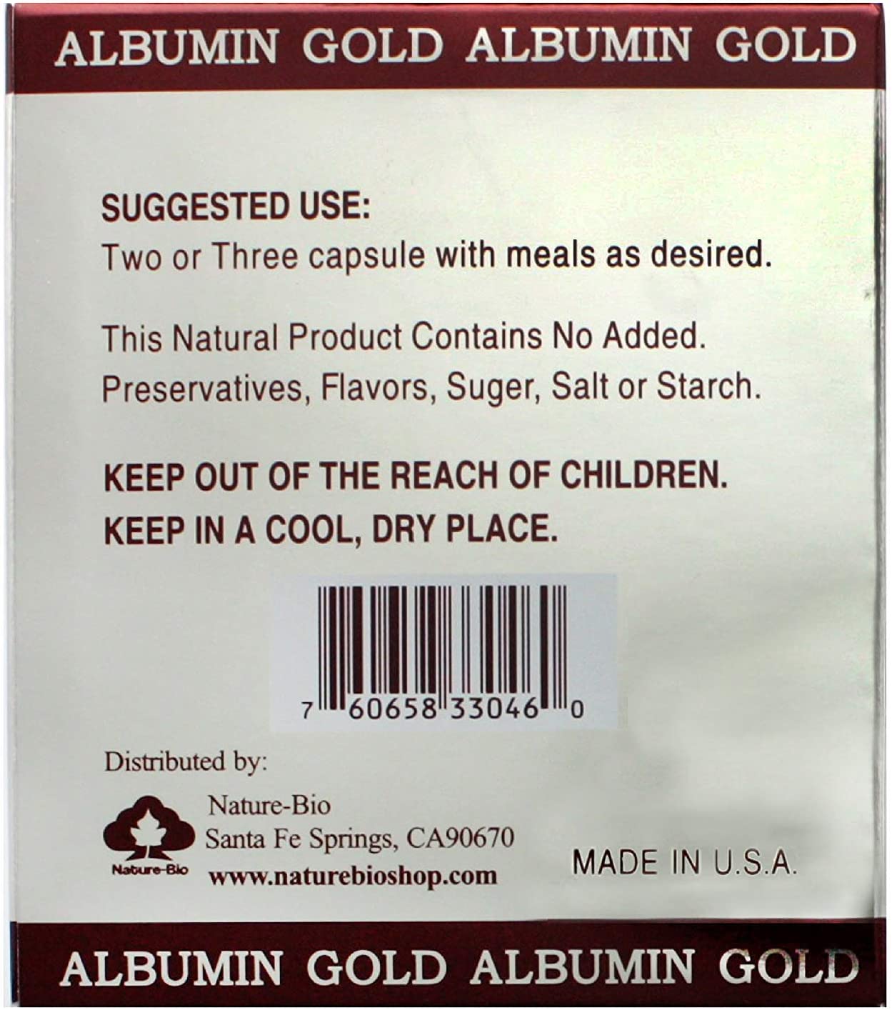 Nature Bio 내츄럴 알부민 포르테 1500 mg 200캡슐