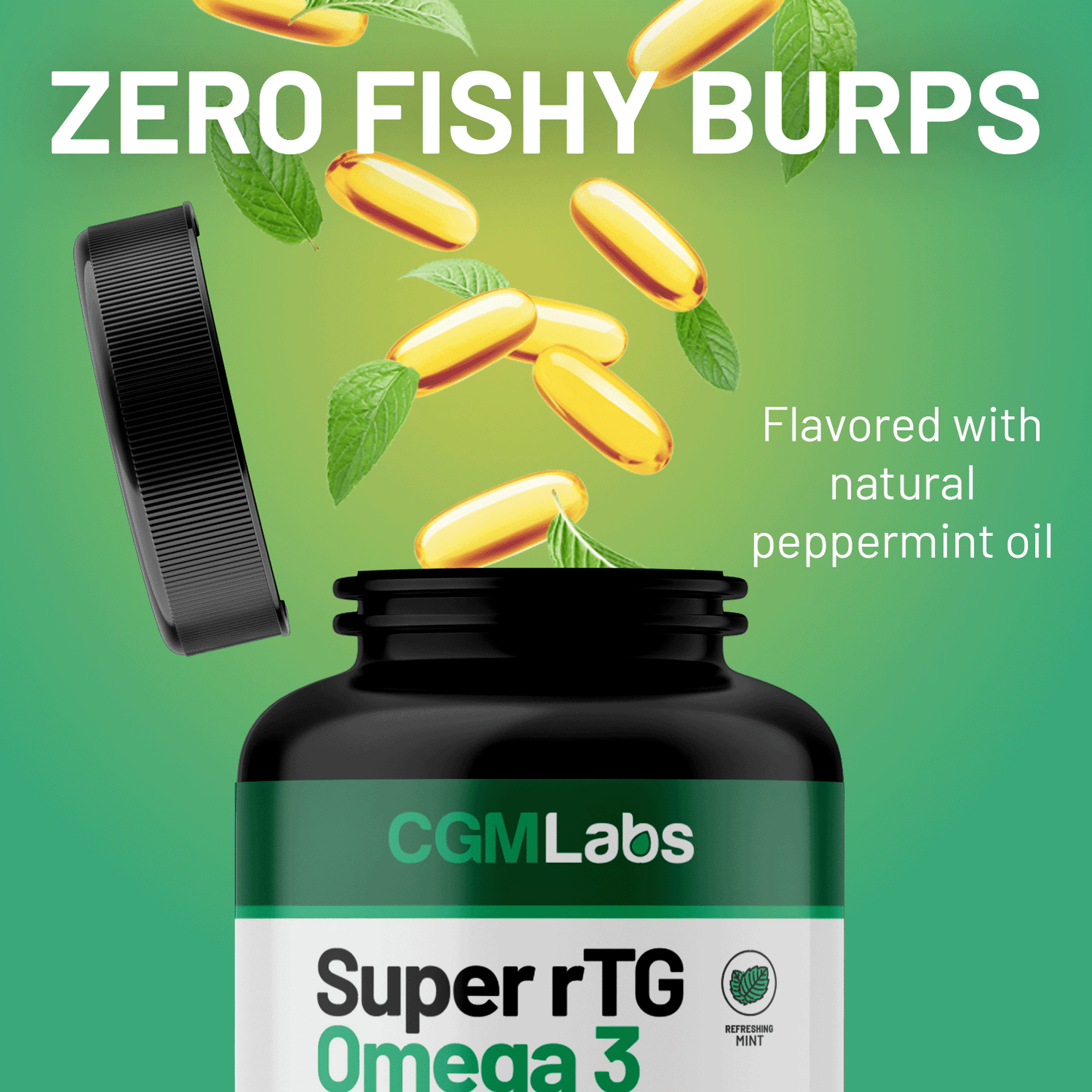 Super rTG Omega 3 - Norwegian Fish Oil with Vitamin D & E and CoQ10 - 180 Softgels