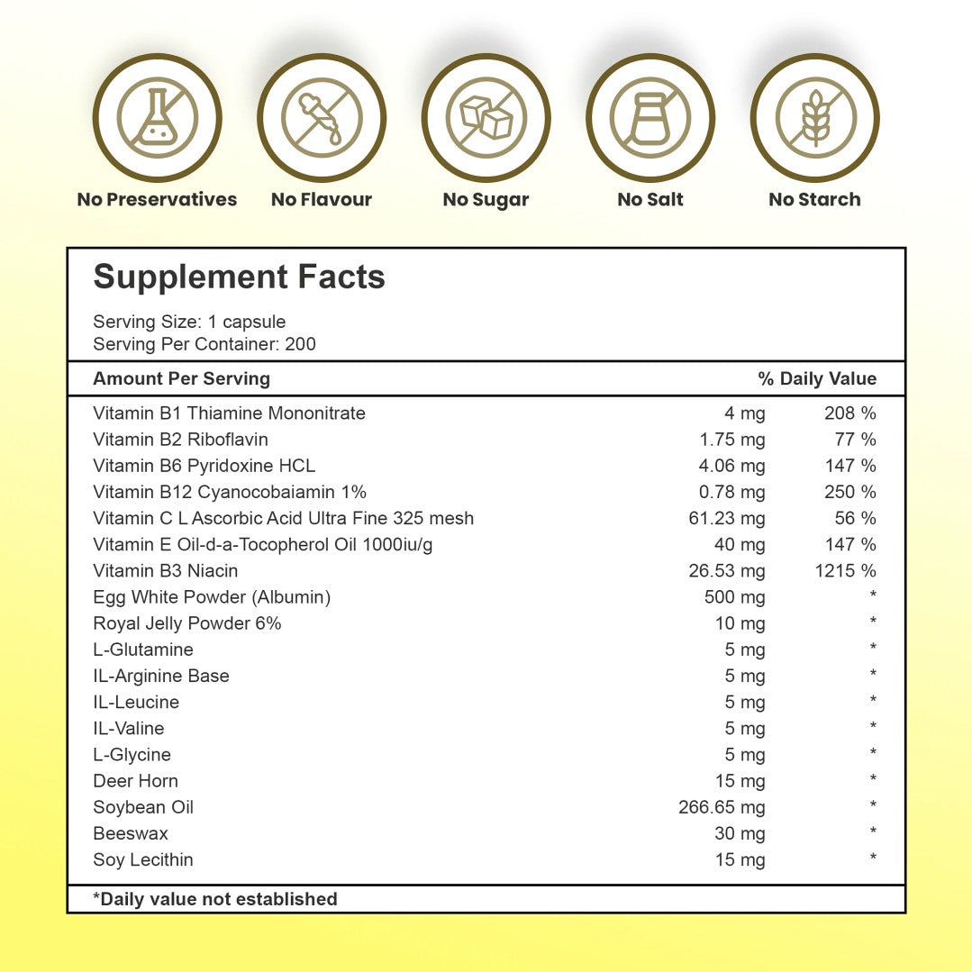 Pro Herb labs 녹용 알부민 플러스 Deer Horn Albumin Plus 1000 mg 200 캡슐