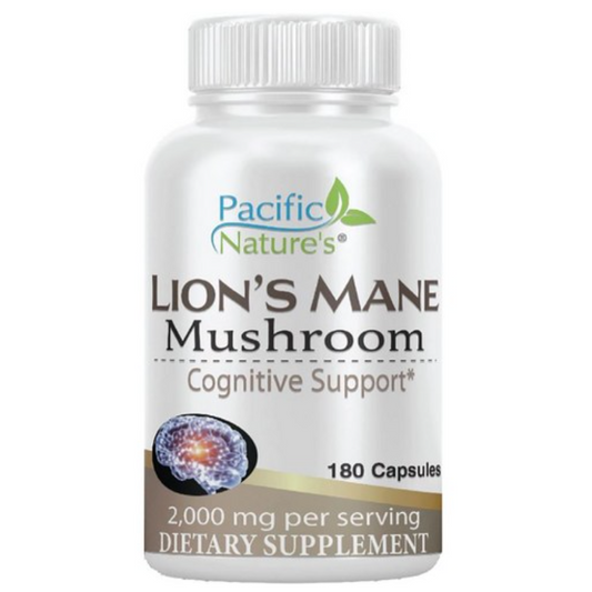 Pacific Nature's 퍼시픽 네이처스 Lion's Mane 노루궁뎅이버섯 2000mg 180캡슐